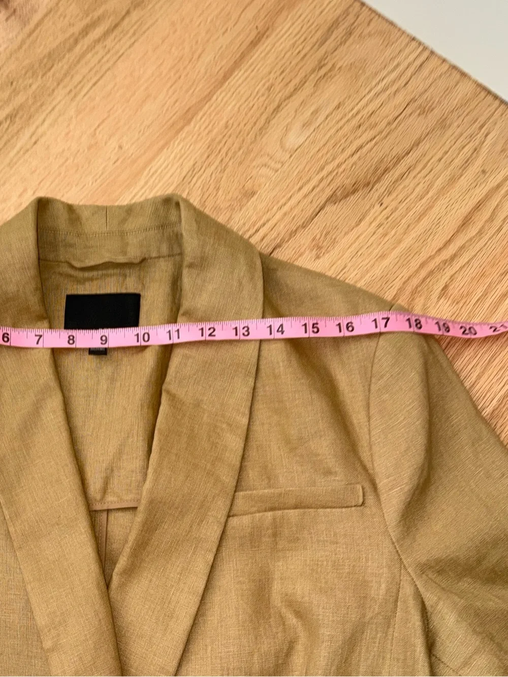 Banana Republic Linen Double Breasted Blazer Iced Latte Tan Size 18